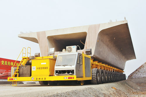輪胎式運梁車目前在我國的發展前景 輪胎式運梁車目前在我國的發展前景